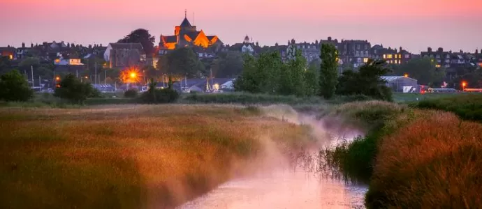 Sunset over Rye, Sussex, England