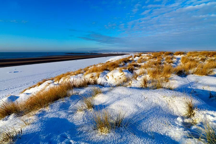 Winter beach in Camber Sands