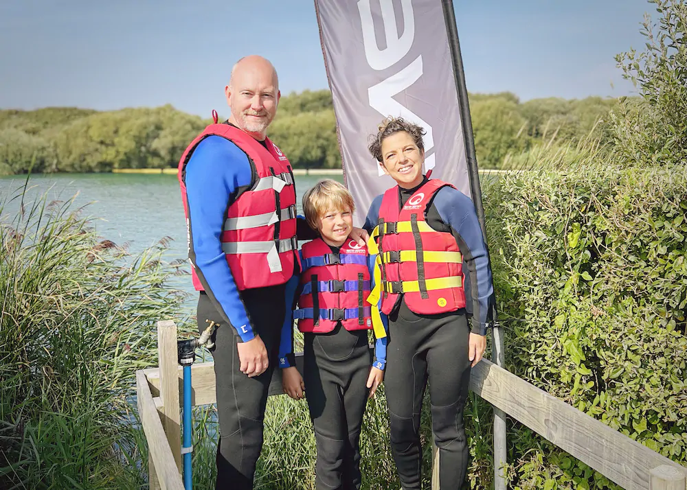 Richard, Sophie and Arthur at Action Watersports