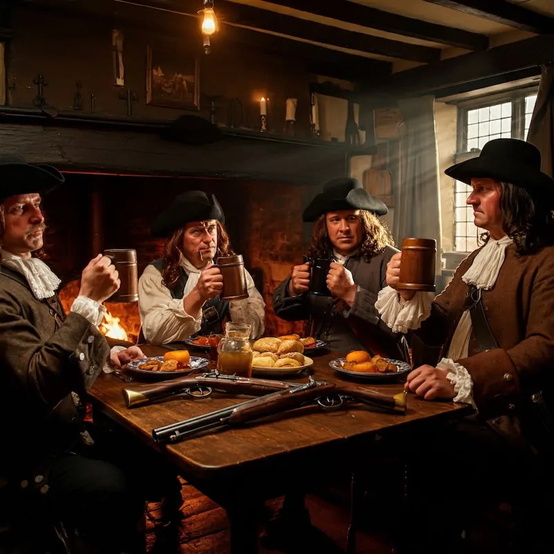 the hawkhursts gang plotting their deeds in the mermaid inn